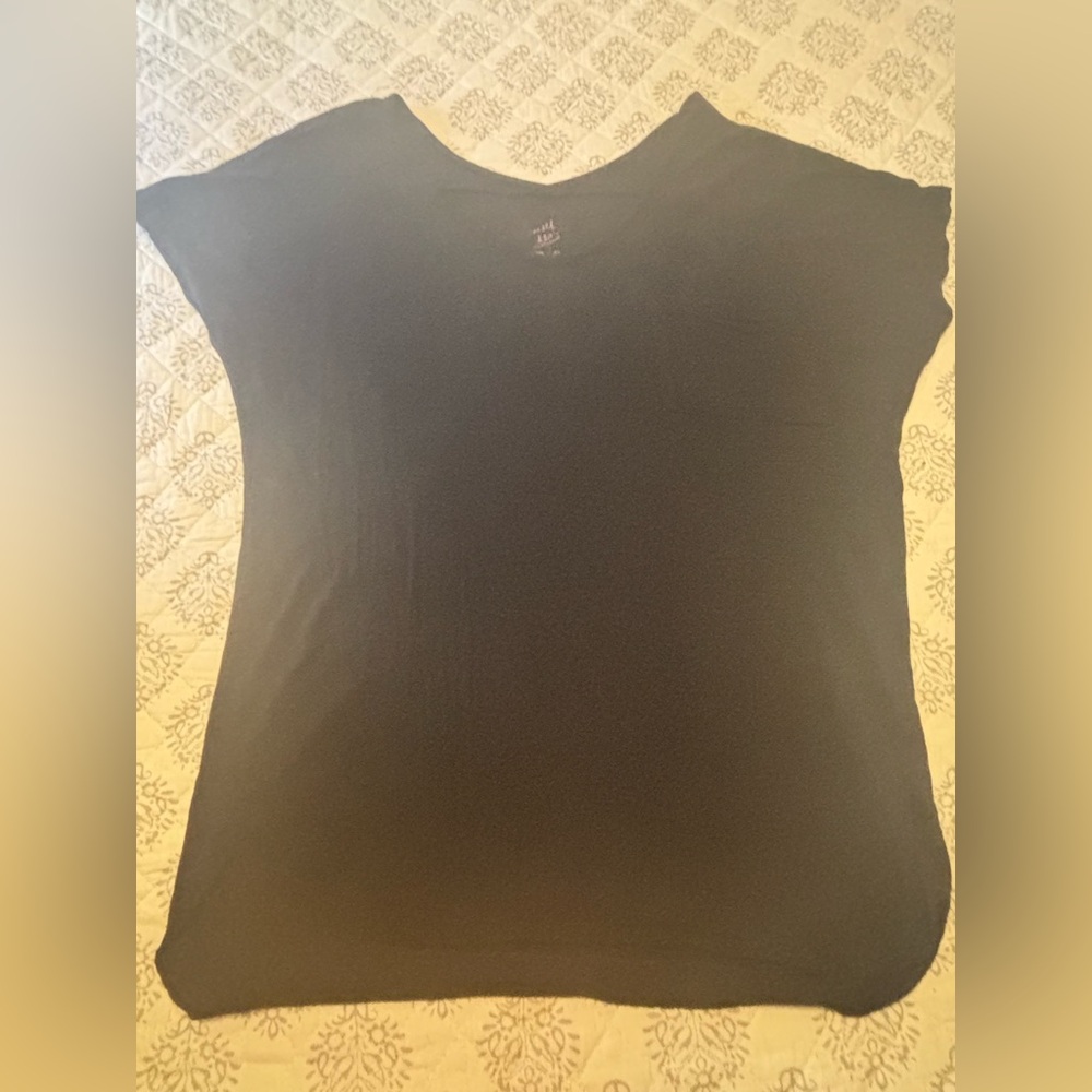 Classic Black Short Sleeve Women's Top